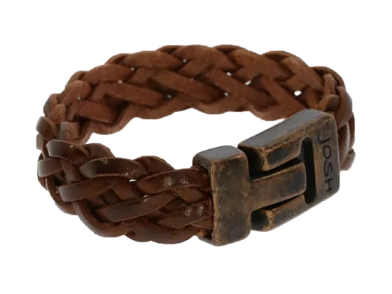 Lederarmband Ido geflochten